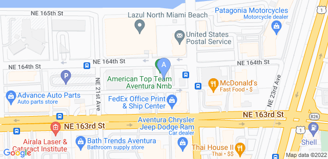 Map to American Top Team Aventura NMB